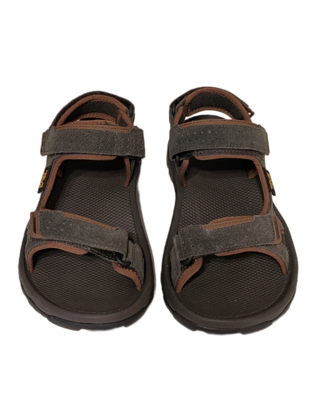 Teva Katavi 2 Sport Sandals Mens 8 Black Olive Brown Hook Loop Hiking 1019192
